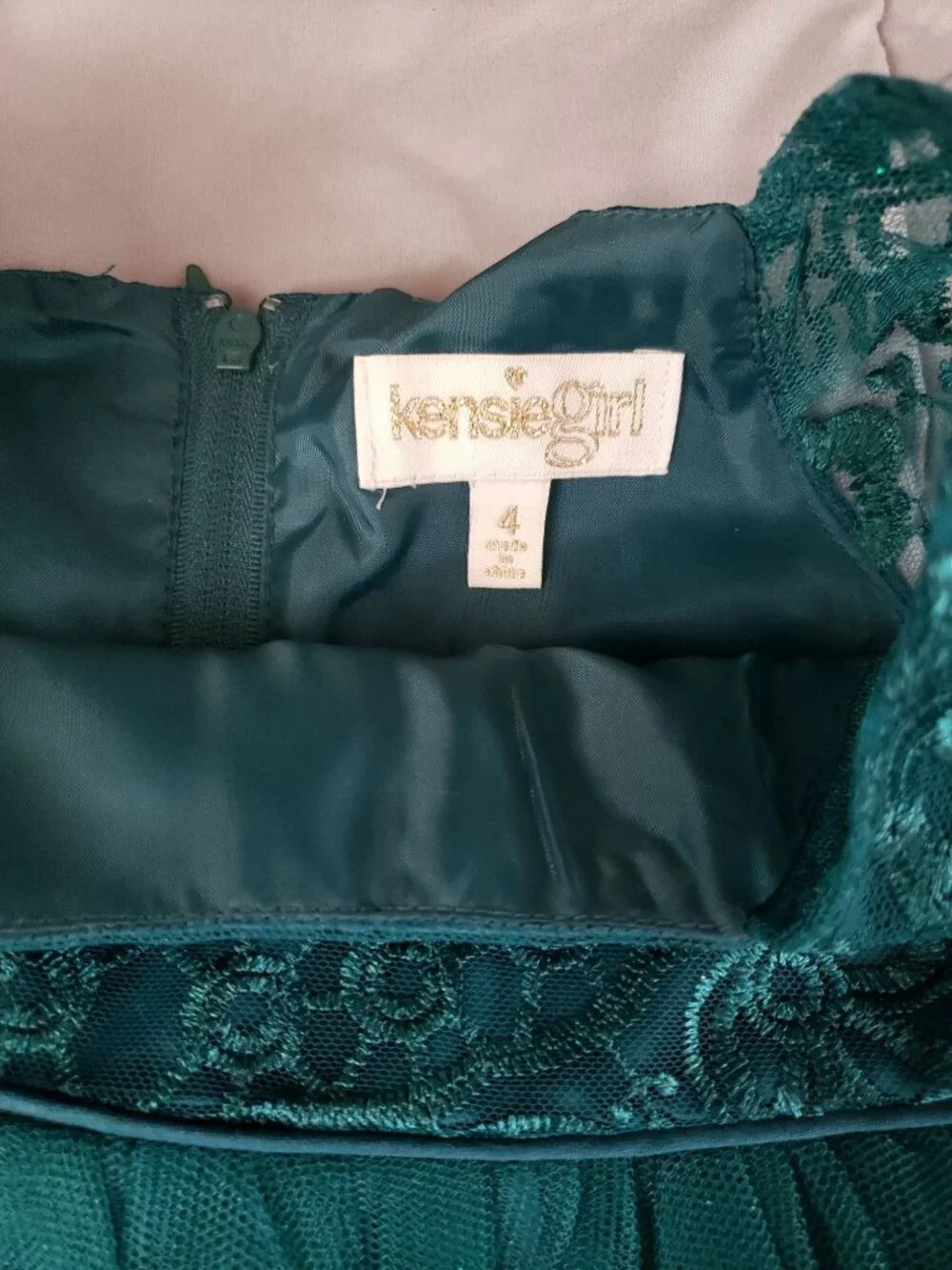 NWT Kensie Girl Teal Green Midi Dress - Size 4 - Picture 6 of 8
